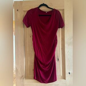 Burgundy maternity dress